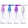 4 Pack 3.4oz /100ml Transparent Travel Bottles Pump Empty Plastic Pump Bottles Dispenser Portable Refillable Container for Facial Cleansing Oil Shampoo Shower Gel