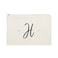 The Cotton &amp; Canvas Co. Personalized Handwritten Monogram H Cosmetic Bag and Travel Make Up Pouch