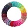 TecUnite 200 Pieces No-metal Hair Elastics Bulk Rubber Bands Hair Ties Ponytail Holders for Women(Multicolored)