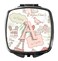 Caroline's Treasures CJ2002-ASCM Letter A Love in Paris Pink Compact Mirror Decorative Travel Makeup Mirror for Women Girls Gifts Pocket Makeup Mirror Folding Handheld