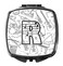 Caroline's Treasures CJ2007-RSCM Letter R Musical Note Letters Compact Mirror Decorative Travel Makeup Mirror for Women Girls Gifts Pocket Makeup Mirror Folding Handheld