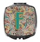Caroline's Treasures CJ2013-FSCM Letter F Retro Tribal Alphabet Initial Compact Mirror Decorative Travel Makeup Mirror for Women Girls Gifts Pocket Makeup Mirror Folding Handheld