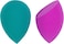 Cala Duo make-up purple &amp; teal blending sponges
