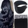 Jet Black Tape In Hair Extensions, 20 Inch Human Hair 50g 20Pcs Natrual Black Hair Extensions Tape In human hair Real Human Hair Full Soft And Straid Hair Extensions Tape In.1# 20