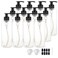 12 Pack 8 oz Plastic Pump Dispenser Bottles for Massage Oil, Shampoo, Lotions, Body Wash Pump Bottles, Cream Refillable Containers with Pump, 2 Funnel, 18 Chalk Labels
