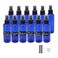 12 Pack 3.3 oz Blue Plastic Spray Bottles For Essential Oils, Perfumes, Cosmetics, Alcohol, Fine Mist Spray Bottle, Cosmetic Spray Bottle, Refillable Liquid Conainters
