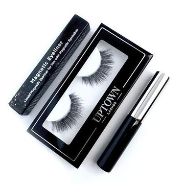 Mink Magnetic Eyelashes Diva Lash &ndash; NEW Single Lash for Use with Magnetic Eyeliner, 5 Magnet Mink Magnetic Lashes (Natural Lash + Eyeliner Set)