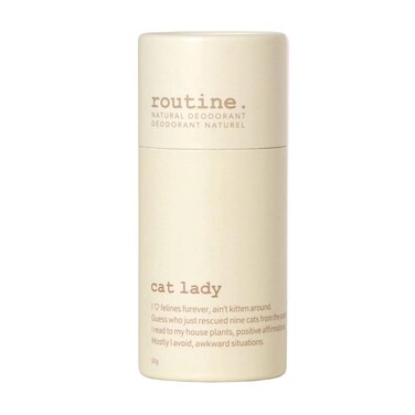 Routine Natural Deodorant Cat Lady Deo Stick   1.7 Fluid Oz. Natural Deodorant Aluminum Free Natural Deodorant For Women &amp; Men   (Stick Formula)