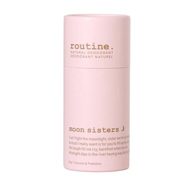 Routine Natural Deodorant Moon Sisters (Activated Charcoal) Deo Stick   1.7 Fluid Oz. Natural Deodorant Aluminum Free Natural Deodorant For Women &amp; Men   (Stick Formula)
