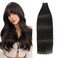 Dark Brown Tape in Hair Extensions Human Hair 22 Inch 60g Seamless Skin Weft Long Straight Highlight Silky Straight 20pcs.