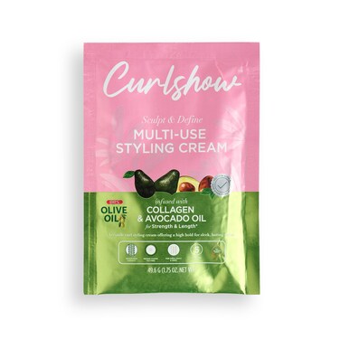 ORS Olive Oil Curlshow Multi-Use Styling Cream Infused with Collagen &amp; Avocado Oil for Strength &amp; Length Travel Packet 1.75 Ounce (1)
