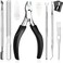 Toenail Clippers Kit, 8PCS Professional Nail Clippers for Men &amp; Women, Premium Stainless Steel Surgery Grade Ingrown Toenail Treatment Manicure Tools Set for Seniors &amp; Thick Toenails