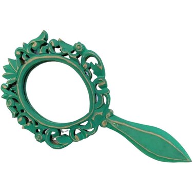 collectiblesBuy Handmade Mirrors Portable Floral Design Beauty Vanity Hand Held Mirrors with Handle Home and Travel Makeup Oraganizer Desktop Decor