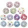 LJY 13 Pieces Assorted Shower Caps Elastic Waterproof Plastic Bathing Salon Hair Cap Lady Salon Hat