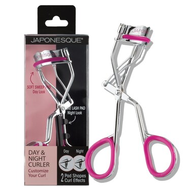 JAPONESQUE Day &amp; Night Eyelash Curler with 2 Unique and Different Lash Pads That Offer Different Lash Curl Effects
