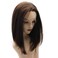 iwonawig Iewig Short Bob Straight Brown Wig Half Hand Tied Synthetic Lace Front Heat Friendly Fiber