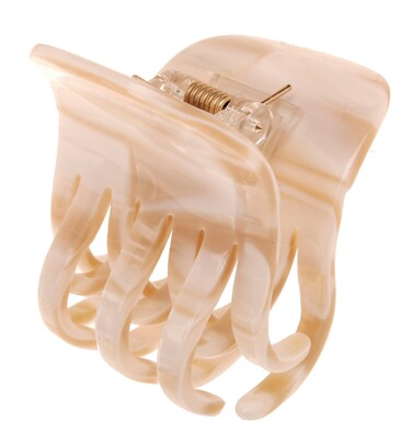 France Luxe Double Tooth Jaw - Classic, Chic, Beige, 1 Count (Pack of 1), Adult Women's Hair Clip