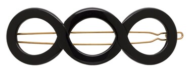 France Luxe Triple Circle Tige Boule Barrette - Black