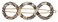France Luxe Triple Circle Tige Boule Barrette - Onyx