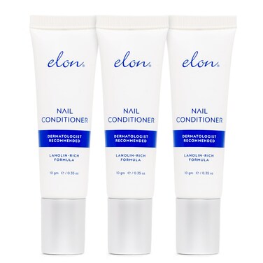 Elon Lanolin-Rich Nail Conditioner, Strengthens Nails &amp; Protects Cuticles (10g tube, 3 Pack)