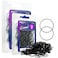 Gumi 3/4 Inch Small Black Hair Elastics-2Pack Ouchless No Damage Elastic Hair Bands - Mini Snag Free Rubber Bands for Hair Bun Ponytail, Tiny Ultra Durable Small Hair Ties for Women &amp; Girls -200 Count