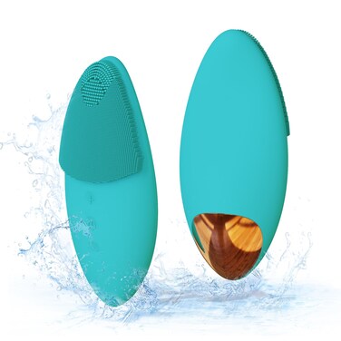 Bella Ciao Aqua 12-Speed Facial Cleansing Brush   Rechargeable Eye &amp; Face Massager for Women   Water-Resistant Silicone Face Scrubber, Face Exfoliator  Facial Cleanser, Pore Cleaner