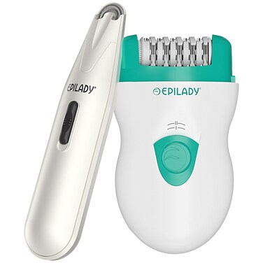 Epilady Face &amp; Body Hair Removal Device Bundle   Speed Corded Epilator + Esthetic Facial Hair Removal for Women   Epilator for Women Legs, Arms, Underarms, Face, Bikini (Green)
