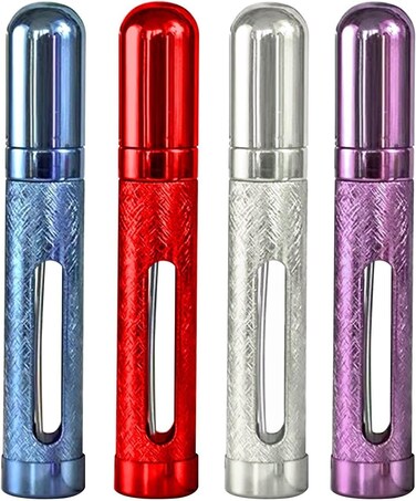 Perfume Atomizer Bottle Mini Refillable Perfume Atomizer Bottle Refillable Travel Perfume Spray Bottle 12ml (4 Pack)
