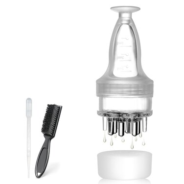 Minoxidil Applicator, Scalp Oil Applicator - Transparent easy to Observe, Easy to Clean, Controlled Flow Rate - Ideal for Minoxidiland &amp; Wild Growth Hair Oil