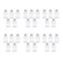 TRENDBOX Pack of 30-100ml Clear Empty PET Mini Storage Bottles Hard Plastic Durable Turn Screw Cover Cap Round Filling Liquid Rhinestones Water Container