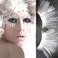 White halloween lashes Peacock feather eyelashes The White Queen Dramatic eyelashes