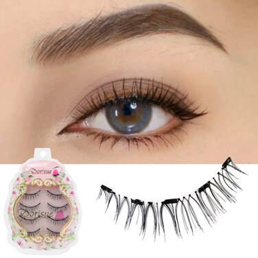 Magnetic eyelashes natural look Short lashes Hight Quality face eyelashes Pack of 4 eyelashes pack E3 Magnetic lashes Black