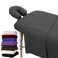 London Linens 3 Piece Set Massage Table Sheets Set - 100% Natural Cotton Flannel- Includes Massage Table Cover, Massage Fitted Sheet, and Massage Face Rest Cover (Charcoal Grey)