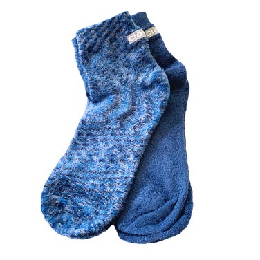 Cloudz Natural Aloe Vera Spa Socks - Blue (2 Pairs/Assorted Solid &amp; Patterned)