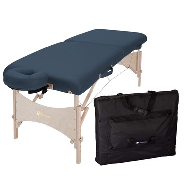 EARTHLITE Portable Massage Table HARMONY DX &ndash; Foldable Physiotherapy/Treatment/Stretching Table, Eco-Friendly Design, Hard Maple, Superior Comfort incl. Face Cradle &amp; Carry Case (30" x 73")
