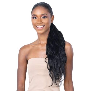 Organique Mastermix Shake N Go Pony Pro Synthetic Ponytail - BODY WAVE 24" (1B Off Black)