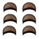 (6 Pack) Unisex Stocking Wig Caps for Women Nylon Mesh Stretch Elastic Snood (Black)