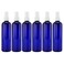 Cornucopia 8oz Blue PLASTIC Spray Bottles with White Fine Mist Atomizers (6-Pack); for DIY Home Cleaning, Aromatherapy, Beauty Care