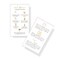 Lash Extension Aftercare Instructions Cards   50 Pack   Size 3.5x2" inches After Care (2-3 Week Fillers)   White with Gold Icons Design