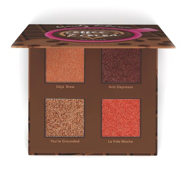 Beauty Bakerie Coffee &amp; Cocoa Palette, Versatile Blush and Bronzer Powder Palette for Every Skin Tone, Creamy Satin Finish, 4 Sugary Shades, Highlight, Contour, Blush Kit for Women