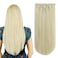 SYXLCYGG Blonde Hair Extensions Clip Hair Extension 22" 5 Oz Straight Synthetic Cheap Fluffy Blond Hair Piece for Women