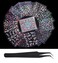WOKOTO 50Pcs Self-Adhesive 3D Flower Nail Stickers Flower Nail Decals for Women Girls Kids Nail Art Floral Sticker Sheets with Tweezers