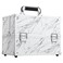 Frenessa Makeup Train Case Marble Leather Cosmetic Organizer Case 12 Inch Large Makeup Box 6 Trays Makeup Storage Organizer for Makeup Artist, Nail Tech Students, Craft Tools Travel Makeup Case Marble