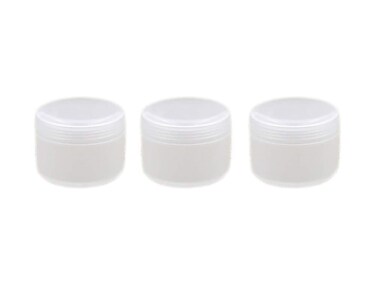 3PCS 100ML / 100G 3.4oz Refillable Empty Plastic Make-up Cosmetic Jars Face Cream Eye Shadow Lip Balm Lotion Sample Plastic Storage Container Pot Bottle Case Holder With Screw Cap (Clear)