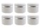 6PCS White Plastic Jar with Dome Lid 8 Oz (250g) Portable Refillable Cosmetic Makeup Face Cream Lotion Jar Lip Balm Lotion Storage Container Bottle Pot Case