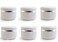 100ml 3.34oz White Silver Edge Empty Refillable Cosmetic Plastic Jars with Dome Lid Make Up Face Cream Lip Balm Lotion Storage Container Travel Case Bottle Pot Pack of 6