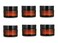 6PCS 5ml Amber Glass Jar Empty Refillable Cosmetic Face Cream Lip Balm Storage Jars Bottle Container Pot with Liners and Screw Black Lid for Make up Essential Oils Lotion