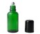 3PCS Upscale Thick Glass Green Empty Refillable Roll on Bottles Roll-On Vial Container With Metal Roller balls Black Cap For Perfume Essential Oil(50ml /1.7oz)