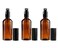 1oz（30ml） Refillable Amber Glass Spray Bottles Vials Aromatherapy cosmetic Liquid Water Perfume Essential Oil Sprayer Bottles with Black Lid Fine Mist Sprayers (Pack of 3)