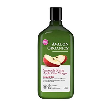 Avalon Organics Shampoo, Smooth Shine Apple Cider Vinegar, 11 Oz (Pack of 6)